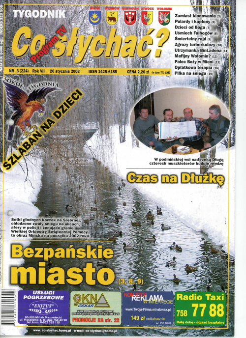 Okładka gazety Co słychać? - nr 3 (224) 2002